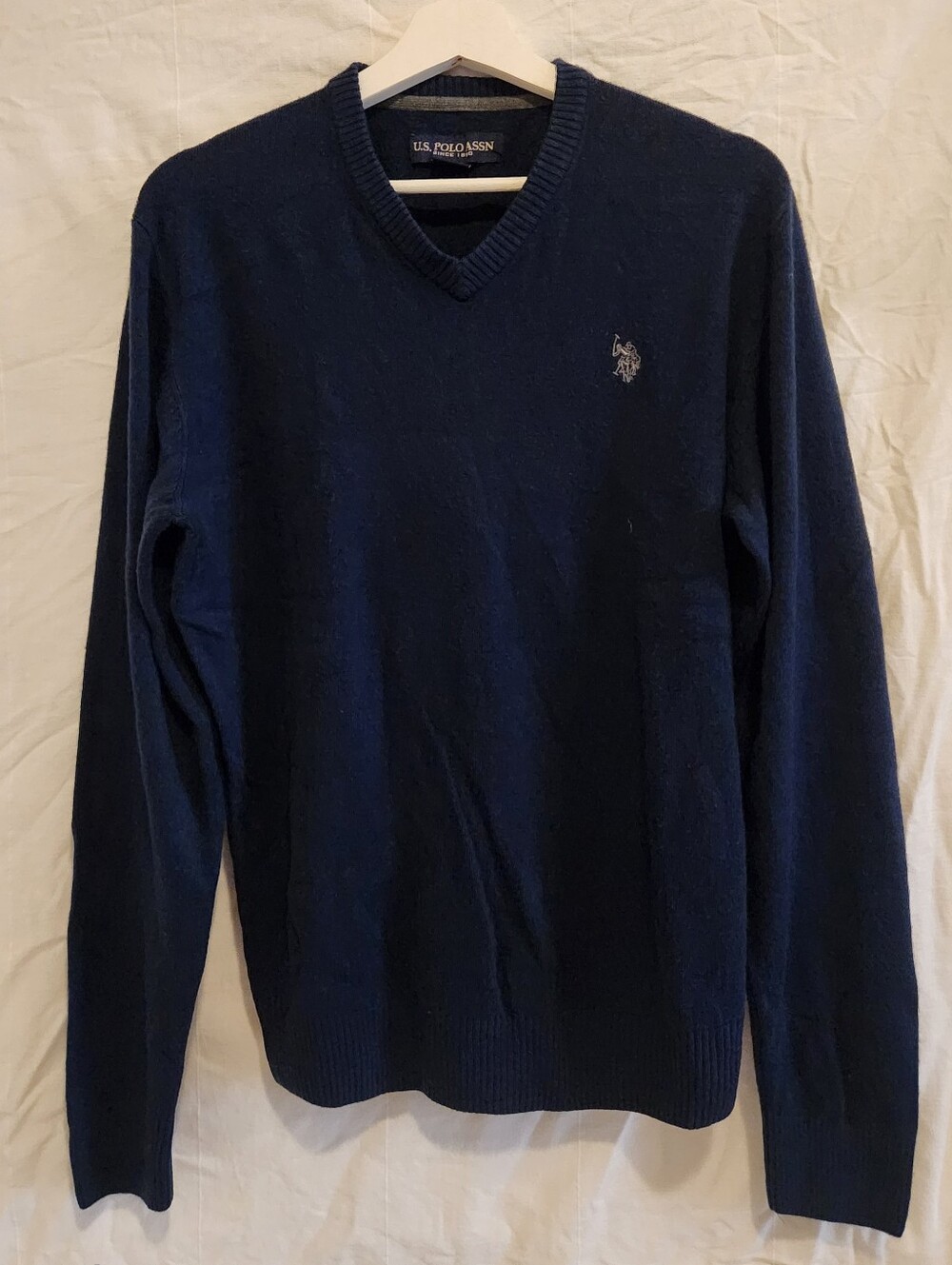 U.S. Polo Assn. Men's Dark Navy V-Neck Sweater